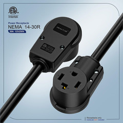 NEMA 14-30R Plug,14-30 30A/125/250V Female Connector, (ETL Certified) 30Amp 125/