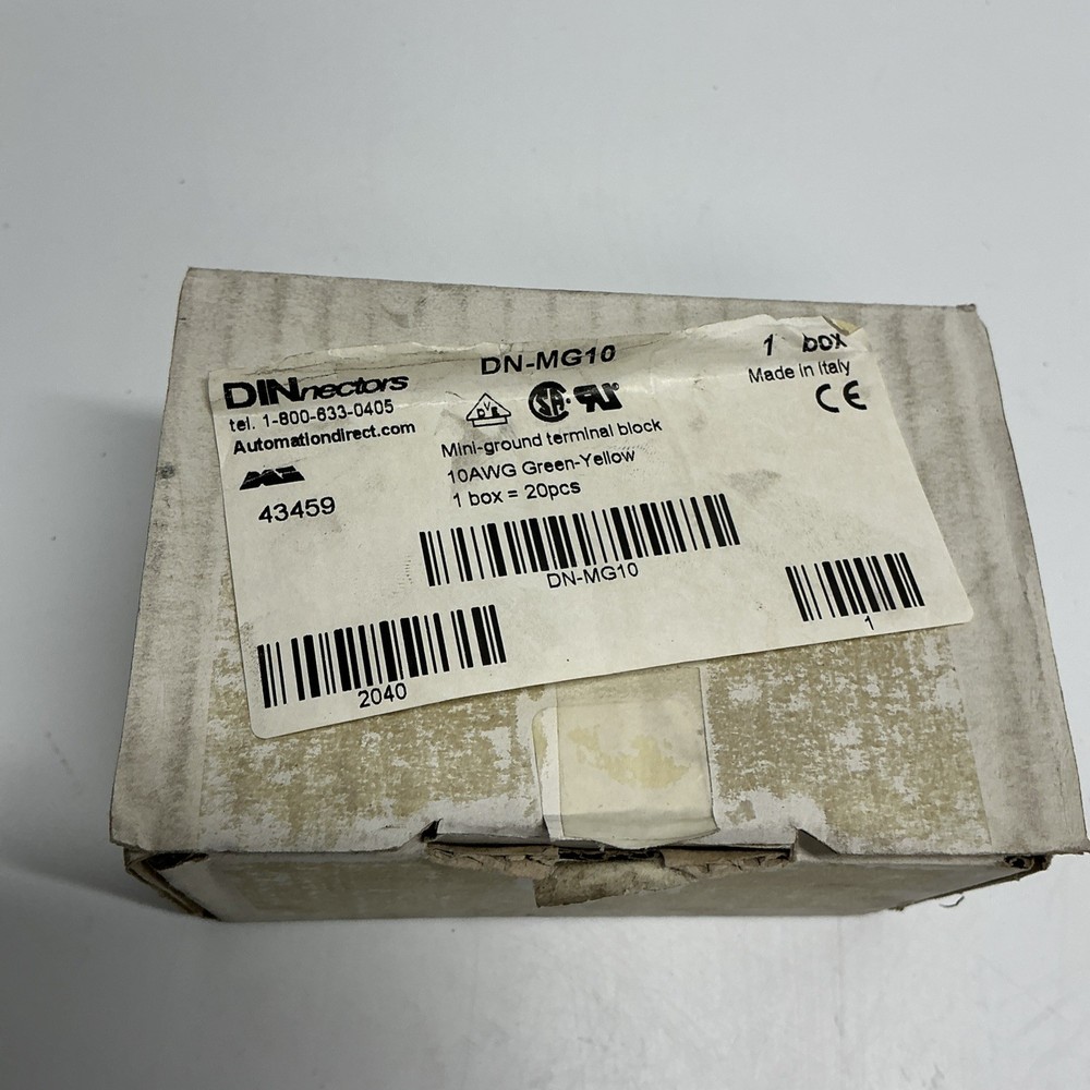 DINnectors DN-MG10 Mini-ground Terminal Block Box Of 20. W-031