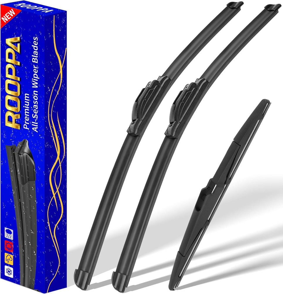 Rooppa 3-Piece Wiper Blade Set for Kia Sportage (2017–2022) / Hyundai Santa Fe (