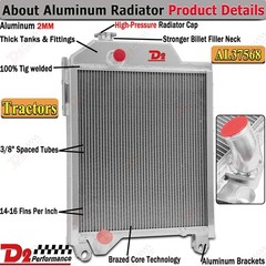 4 Row Radiator Fit John Deere 1640 1641 1840 2040 2141 2140 2350 2550 AL31237