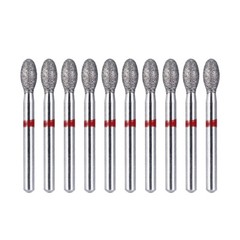 AZDENT Dental Diamond FG Burs Football #379-023F Fine Red 10pc/pack