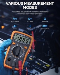 Digital Multimeter 2000 Counts AC DC Volt Current Tester LCD Data Hold