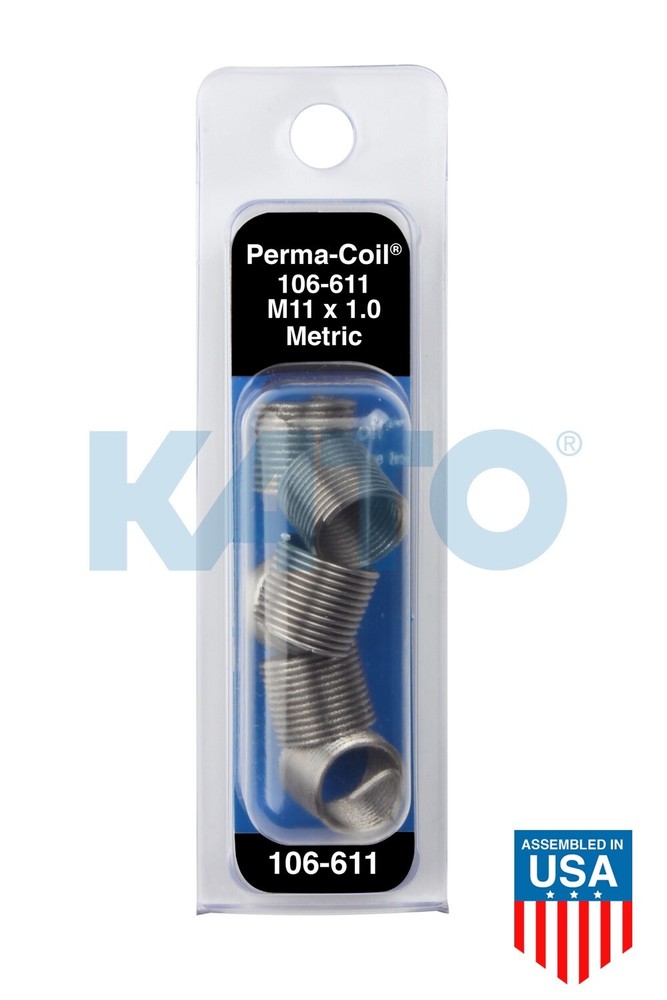 M11X1.0 Thread Repair Pack Perma-Coil 106-611 (6 Insert) Helicoil 5543-10