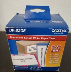 NEW Brother International DK-2205 Paper Label Roll Ql-500 Ql-550 2.43in By 100ft