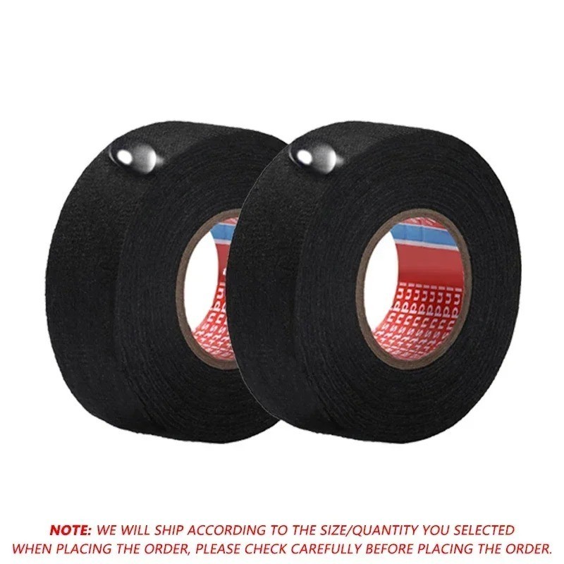 2 Rolls 50Ft Automotive Wire Harness Cloth Tape Heat Resistant Noise Dampening