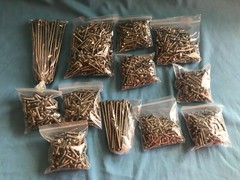 10 Pounds of Assorted Sizes & Lengths Stainless Steel Screws / Bolts Hardware
