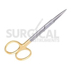 2 T/C IRIS MICRO SURGICAL SCISSORS STRAIGHT+CURVED German Grade
