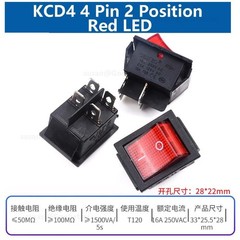 2 3 Position Rectangular Rocker Switch Latching On Off 2/3/4/6 Pin 250V 16A