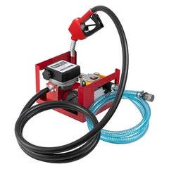 110V Electric Diesel Oil Fuel Transfer Pump w/ Meter with 13′ Hose & Nozzle Kit