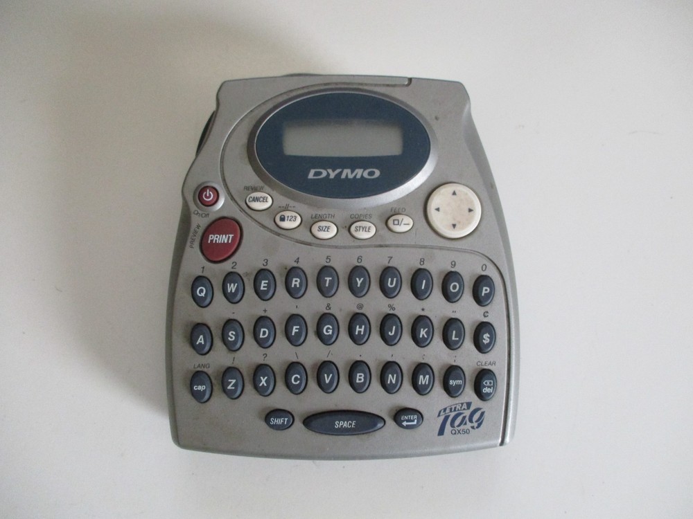 Dymo Letra Tag QX50 label maker W/two rolls of labels FOR PARTS ONLY