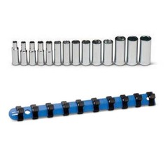 Wright Tool 355 3/8″ Drive 6-Point Deep Metric Socket Set. 14-Piece on Clip Rail