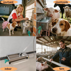Automatic Livestock Water Trough 3 Gallons/12 Quart Livestock Animal Stainless S