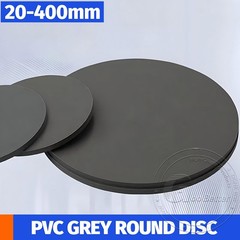 Grey PVC Plastic Round Discs Diameter 20-400mm Thickness 3-30mm Rigid PVC Sheet