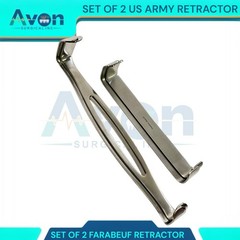 Set of 4pcs Spreaders 6″ Farabeuf Retractors & 8.5″ US Army Navy Retractors