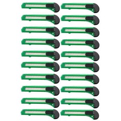 20 Safety Box Cutter Utility Knife Tool Retractable Snap off Razor Blade GREEN
