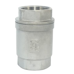 1.25″ 1-1/4 inch Spring Loaded In-line NPT Threaded Check Valve Stainless Steel