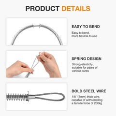 1/8″ x 20″ Hose Whip Safety Cable – Heavy Duty Whip Check for Hydraulic Lines