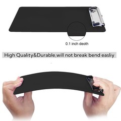 Black Nursing Clipboard Pen Holder A4 Standard Letter Size Plastic 8.5×11 In