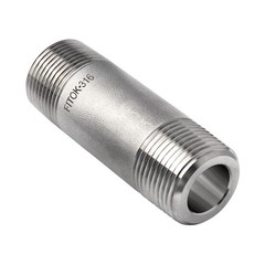 FITOK 316 SS Special Pipe Nipple 3/4 Male NPT 2 inch Overall Length 7300 psi