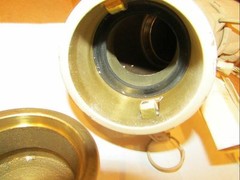 2-1/2″ Brass? Copper? Alloy Fuel Hose Camlock 45 Degree Elbows 13229E0142, New