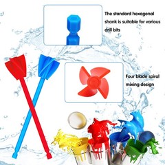 16 Pcs Epoxy Resin Mixer Paddles, Reusable Plastic Mixing Paddle Paint Stirre…