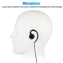 PTT Mic Swivel Earpiece for Motorola Radio Walkie Talkies CLS1410 CP200 CLS1110