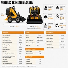 13.5HP Mini Skid Steer Loader Stand-On Loader RATO Gas Engine Bucket Free Ship