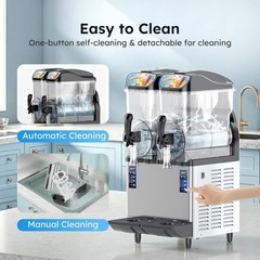 30L 8Gal Slushy Machine 110V Frozen Drink Maker Smoothie Machine Multi-Mode