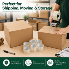 18 Rolls Shipping Box Packing Sealing Tape 2″ x 100 Yards 300FT w/ FREE Shipping