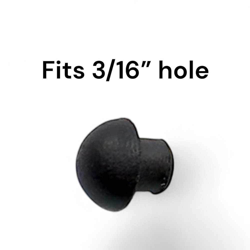 Rubber Push-in Mushroom Bumpers 11/32″ Diam – Fits 3/16″ Hole