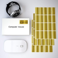 Royal Green Rectangular Gold Stickers Adhesive Labels Rectangle 40mm x 19mm (…