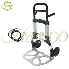 500 LB Aluminum Folding Hand Truck with Telescoping Handle with 8 inch Wheels