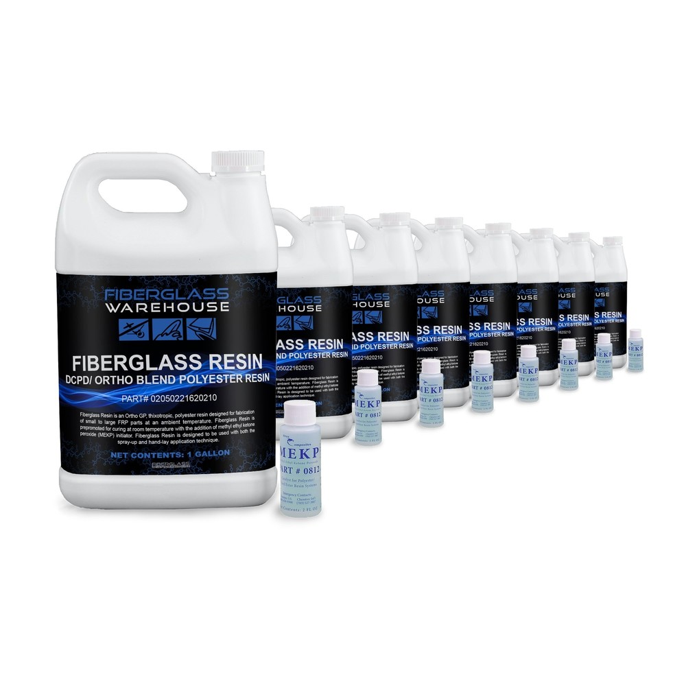 Fiberglass Warehouse Fiberglass Resin – 8 Gallon with MEKP- Premium Grade