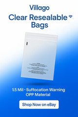 Clear Bags Resealable Suffocation Warning Poly OPP Cello Merchandise Bag 1.5 Mil