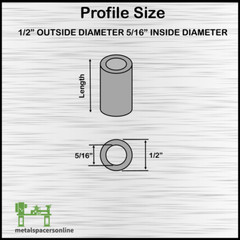 Aluminum Spacer Standoff Bushing Assortment Kit 1/2″ OD x5/16″ ID (150 pcs)
