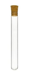 Eisco 25ml Test Tubes with Cork Stoppers, 18x150mm – Borosilicate Glass – 12PK