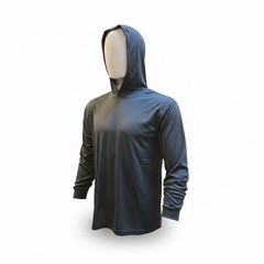 Neon Yellow Long Sleeve Safety Shirt With Hoodie, Polyester Birdeye mesh fabric