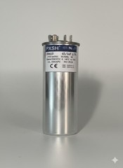 45/5 Uf 45+5 MFD 370V or 440V Dual Run Start round A/C Capacitor 45 5 Uf 370 440