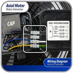 Appli Parts Axial Fan Motor Guard Mounted 9-7/8in (250mm) Fan Blade 220V/1Ph/50-