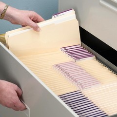 File Folders Letter Sized, 1/3-Cut Tab, Assorted Positions, Letter Size Manil…
