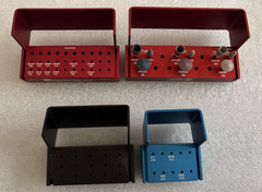 Set of 8 Bur Blocks: 6 Brasseler, 1 Komet, 1 Henry Schein Bur Blocks