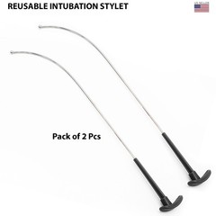 Reusable Intubation Stylet 12.5″ Ball Tip 5mm Anesthesia Instruments (2 & 5 Pcs)