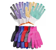Firm Grip Dotted Gloves Durable String Knit Nonslip Dots Work Gloves Heavy Duty