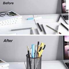 Metal Pen Holder Cup for Desk Makeup Brushes Pencil Holders Home Office