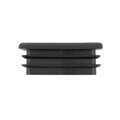 QWORK 10 PCS 1″ X 2″ Rectangle Black Plastic Plug End Cap 2.5 X 5cm,