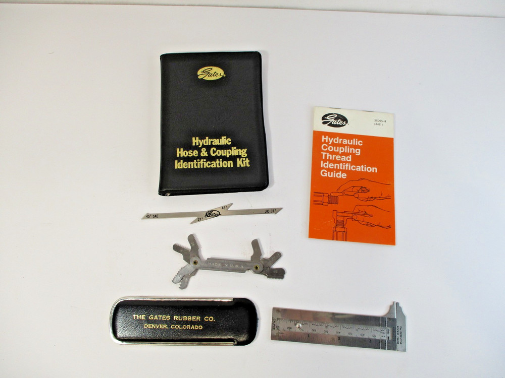 1981 GATES Hydraulic Hose & Coupling Identification Kit w/ Book (3) Tools LN
