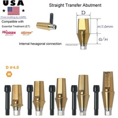 Dental Lab Fit Hiossen ET Straight Abutment Titanium Prosthetic Abutment OSS M/R