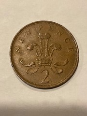 RARE -NEW PENCE- 2 D.G.REG.F.D.1979 Elizabeth ll British coin
