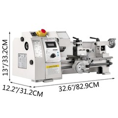VEVOR Mini Metal Lathe 8″x14″ Metalworking Machine Variable Speed 2250 RPM 600W