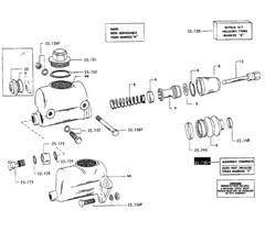 CLARK Forklift Brake/Inching Master Cylinder #899499 Key #23.150/#23.800 C500